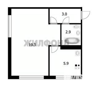 1-к квартира, вторичка, 31м2, 1/5 этаж