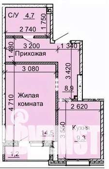 1-к квартира, строящийся дом, 38м2, 16/16 этаж