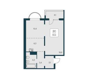 2-к квартира, вторичка, 50м2, 11/17 этаж