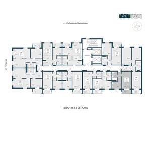 1-к квартира, вторичка, 38м2, 11/17 этаж