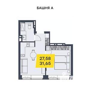 1-к квартира, вторичка, 32м2, 8/29 этаж