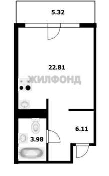 Студия квартира, вторичка, 35м2, 11/18 этаж