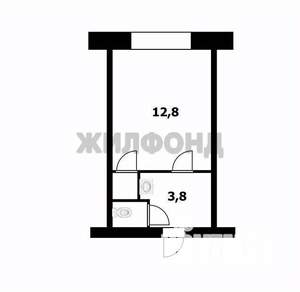 1-к квартира, вторичка, 18м2, 2/5 этаж