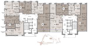 2-к квартира, вторичка, 49м2, 5/25 этаж