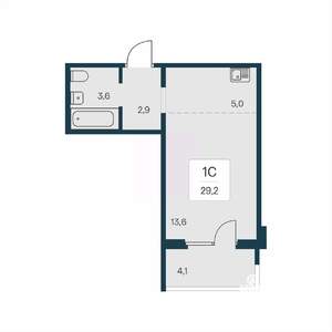 Студия квартира, вторичка, 29м2, 8/17 этаж