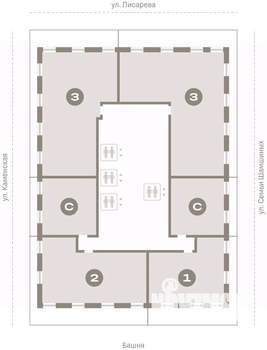 2-к квартира, вторичка, 107м2, 29/30 этаж