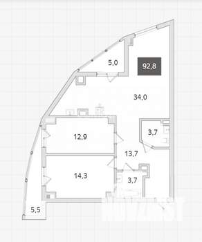 3-к квартира, вторичка, 93м2, 11/24 этаж