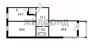 2-к квартира, вторичка, 70м2, 20/24 этаж