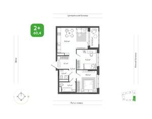 2-к квартира, вторичка, 60м2, 8/11 этаж