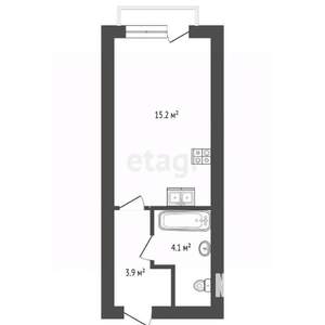 Студия квартира, вторичка, 23м2, 5/12 этаж