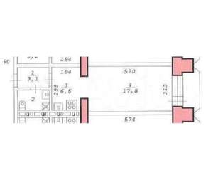 Студия квартира, вторичка, 31м2, 3/14 этаж