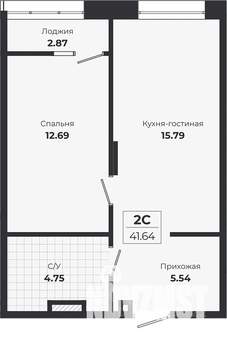 1-к квартира, вторичка, 39м2, 5/9 этаж