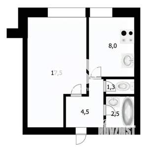 1-к квартира, вторичка, 34м2, 3/9 этаж