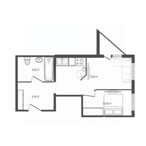 2-к квартира, вторичка, 48м2, 17/17 этаж