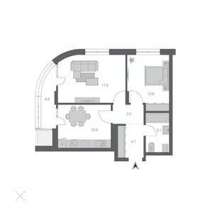 2-к квартира, вторичка, 60м2, 2/24 этаж