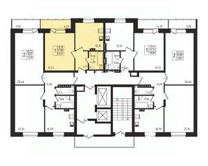 1-к квартира, строящийся дом, 38м2, 7/17 этаж