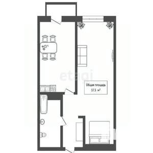 2-к квартира, вторичка, 37м2, 4/9 этаж