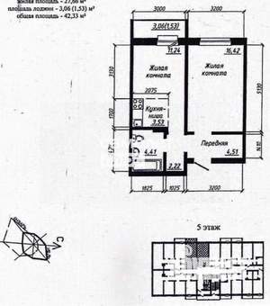 1-к квартира, сданный дом, 45м2, 5/17 этаж