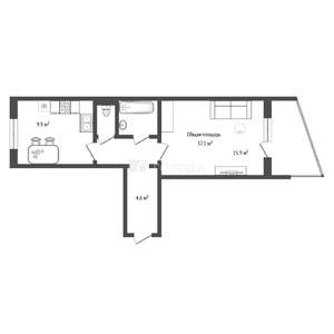 1-к квартира, вторичка, 37м2, 3/10 этаж