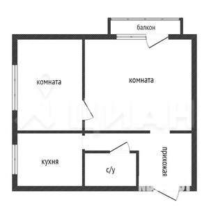 2-к квартира, вторичка, 41м2, 8/9 этаж