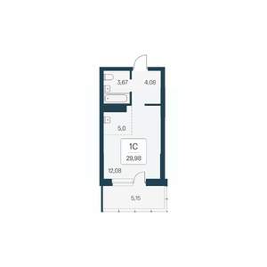 Студия квартира, вторичка, 30м2, 5/26 этаж