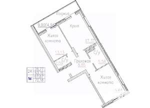 2-к квартира, строящийся дом, 72м2, 4/24 этаж