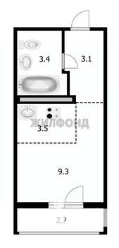 1-к квартира, вторичка, 20м2, 12/17 этаж