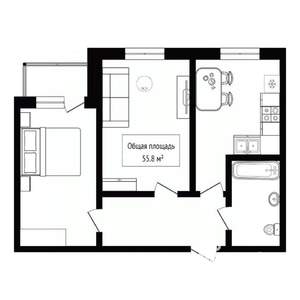 3-к квартира, вторичка, 56м2, 7/13 этаж