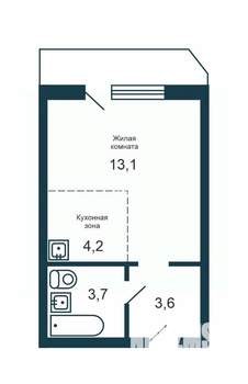 Студия квартира, вторичка, 25м2, 8/24 этаж
