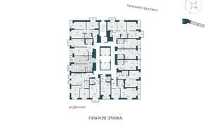 1-к квартира, вторичка, 49м2, 20/30 этаж