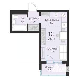 Студия квартира, вторичка, 25м2, 9/16 этаж