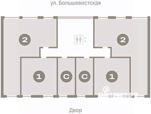 2-к квартира, вторичка, 82м2, 7/8 этаж