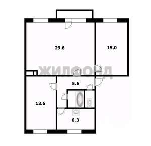3-к квартира, вторичка, 73м2, 3/5 этаж
