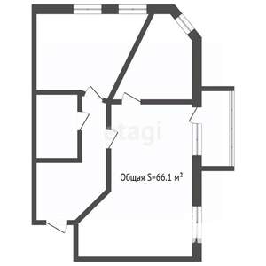2-к квартира, вторичка, 66м2, 4/4 этаж