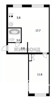 2-к квартира, вторичка, 42м2, 4/5 этаж