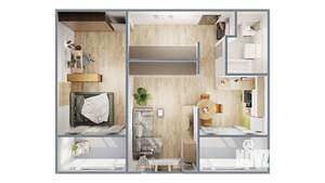 2-к квартира, вторичка, 61м2, 3/17 этаж