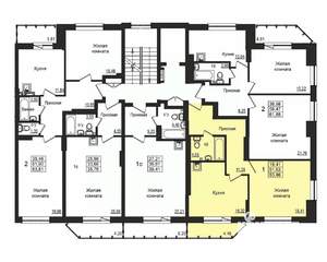 1-к квартира, строящийся дом, 51м2, 2/10 этаж