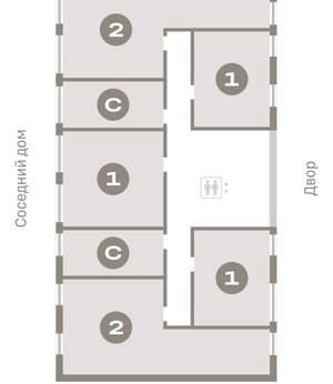 2-к квартира, вторичка, 65м2, 3/23 этаж