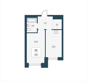 1-к квартира, вторичка, 39м2, 2/23 этаж