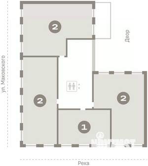 2-к квартира, вторичка, 132м2, 2/8 этаж