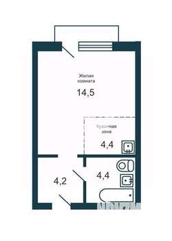 Студия квартира, вторичка, 28м2, 21/25 этаж