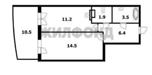 1-к квартира, вторичка, 38м2, 18/23 этаж
