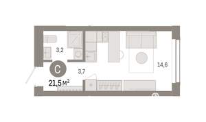 Студия квартира, вторичка, 21м2, 2/8 этаж