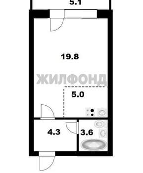 Студия квартира, вторичка, 33м2, 6/10 этаж