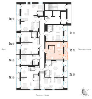 1-к квартира, вторичка, 43м2, 6/18 этаж
