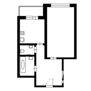 1-к квартира, вторичка, 45м2, 7/16 этаж