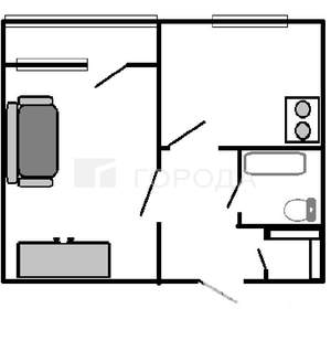1-к квартира, вторичка, 37м2, 9/9 этаж