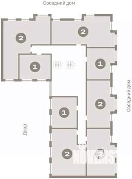 2-к квартира, вторичка, 80м2, 6/12 этаж