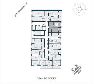 1-к квартира, вторичка, 41м2, 2/25 этаж