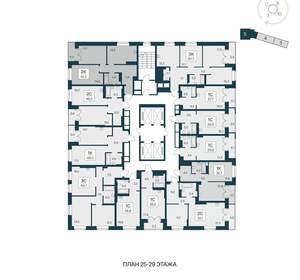 2-к квартира, вторичка, 61м2, 26/30 этаж